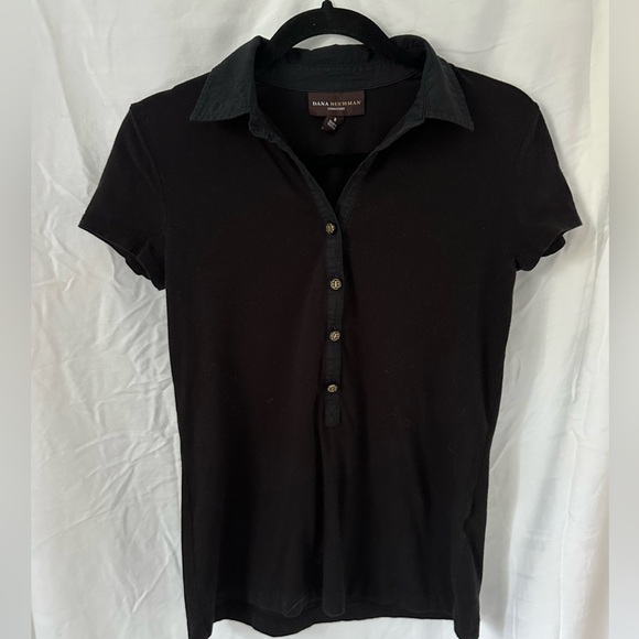 Dana Buchman Black Button-Down Shirt - Picture 1 of 3